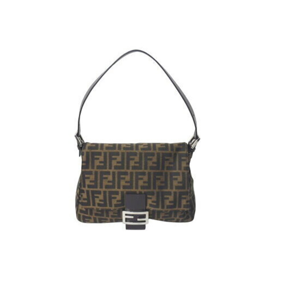 FENDI Mamma Bucket shoulder bag Zucca brown canvas leather